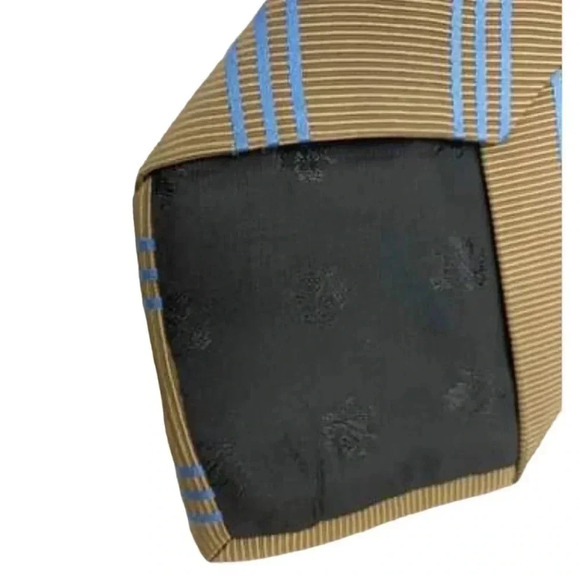 Brooks Brothers Silk Cotton Blend Brown & Blue Neck Tie - Picture 6 of 6